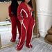 Women's Clothing Striped Cardigan Jacket And Straight Leg Trousers Two-Piece Casual Set Autumn Winter Long Sleeved_ecoleips.com