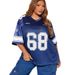 Women's Clothing Splicing Letter Printing Loose Sports Style Jersey Short Sleeve T shirt_ecoleips.com
