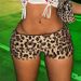 Aria Basics Aria Basics European And American Foreign Trade Spring-summer New Fashion Low-waist Sequin Color-blocking Leopard Print Sexy Women's_ecoleips.com