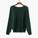Off-Shoulder Batwing Sweater – Oversized Slouchy Knit Top (Viscose-Polyester Blend, 12 Colors, One-Size Fits US 6-14)_ecoleips.com