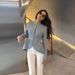 Women's Asymmetric Blazer – Slim-Fit Long Sleeve Jacket With European Minimalist Design_ecoleips.com