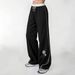 Women's Dandelion Print Jogger Pants – Soft Loose-Fit Minimalist Lounge Pants (Breathable Cotton Blend)_ecoleips.com