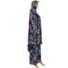 Classic Style Ice Silk Printed Two-Piece Abaya Worship Robe Ethnic Clothing_ecoleips.com