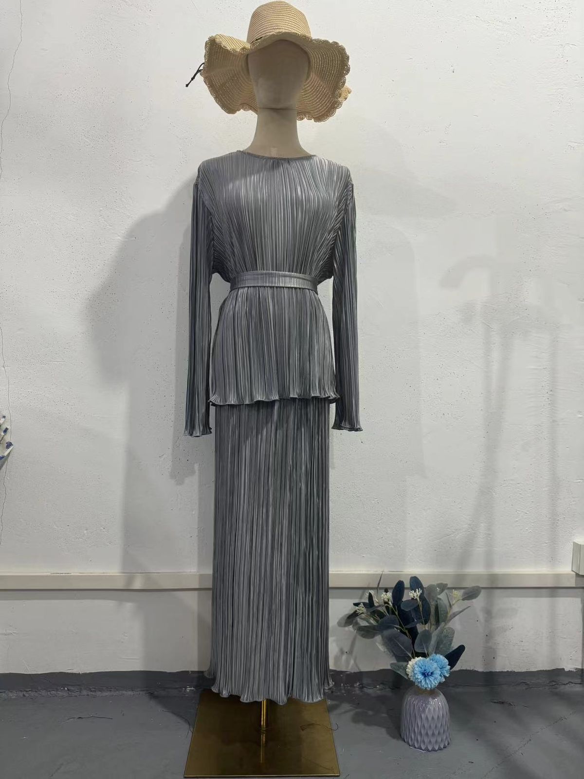 Women's Clothing Wrinkled Drape Mercerized Comfortable Commuting Small Fresh Suit Skirt_ecoleips.com
