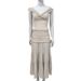 Women's 2 Piece French Style Low Cut Cropped Cami Top And Ruched Midi Skirt Set – Summer Resort Outfit_ecoleips.com