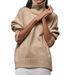 050 Cross-Border Women's Fashion New Hot-Selling European And American Loose Half-Turtleneck Autumn Winter_ecoleips.com