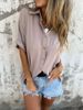Spring/Summer Women's Collared Casual Button down Shirt Long Sleeve Regular Fit Elegant Fashion Top for Ages 16-45_ecoleips.com