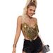 Women's Clothing Camisole Vest Nightclub Electronic Music Festival Sexy Vest Metal Sequin Top_ecoleips.com