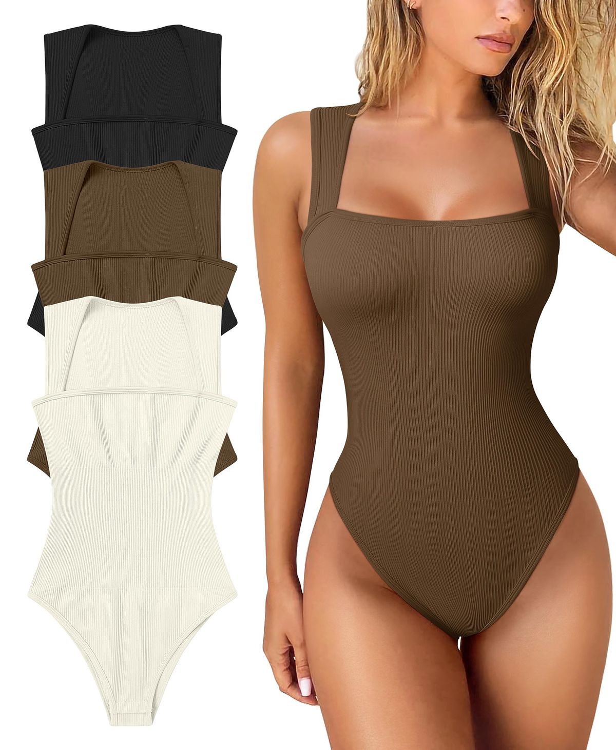 Women's Clothing New Women's Sexy Ribbed Sleeveless Jumpsuit Body Shaping Body Elastic Belly Hip Lifting Slim Jumpsuit_ecoleips.com