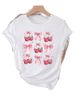 European And American Cross-border Foreign Trade Wholesale Clothing, Cherry Pattern Printed Round Neck Plus-size_ecoleips.com