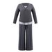 "Casual Hooded Button-Down Top & Wide Leg Pants Set – Soft Sportswear (Sizes XL-4XL)"_ecoleips.com