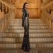 European And American Women's New High End Long Sleeved Round Neck Slim Hip Wrapped Sequined Banquet Fishtail Evening Dress_ecoleips.com