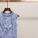 SP Home Women's French Lace Sleeveless Dress - Elegant Round Neck Floral Design, Spring Summer Dress_ecoleips.com