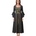 K European And American New Elegant Long Dress, Medieval Retro Court Style Long Sleeved Dress_ecoleips.com