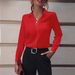 Verve Commuting Women's Versatile Simple Solid Color Long Sleeve Mid-Length Plus Size Shirt_ecoleips.com