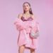 Elegant Faux Fur Coat For Women – Long Sleeve, Notched Collar, Plus Size (S-XXXXL, Pink/White)_ecoleips.com