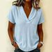 Women's Summer Knitted Top Short Sleeve Peter Pan Collar Casual Style European American New 2026 Independent Website_ecoleips.com