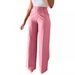 Women's Clothing Commuter High Waist Drape Straight Pants Wide Leg Pants Casual Suit Long Pants_ecoleips.com