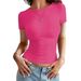 2024 Hot-Selling European And American Style Slim Fit Round Neck Short Sleeve T-Shirt Cross-Border Trade_ecoleips.com