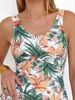 2026 Tropical Print One Piece Swim Dress Women Tummy Control Skirt Swimsuit Floral Leaf Print Conservative Bathing Suit Beachwea_ecoleips.com