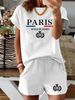 Women’s 2 Piece Outfit Set – Oversized Graphic T-Shirt And Biker Shorts Matching Set, Casual Summer Lounge Tracksuit For Daily Wear-353_ecoleips.com