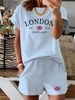 Women’s 2 Piece Outfit Set – Oversized Graphic T-Shirt And Biker Shorts Matching Set, Casual Summer Lounge Tracksuit For Daily Wear-335_ecoleips.com