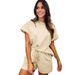 Women's Clothing Solid Color Round Neck Short Sleeved Tops Spring And Summer New Textured Fabrics Fashion Shorts Suits_ecoleips.com
