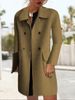 Elegant Oversized Wool Blend Trench Coat For Women - Loose Fit Mid-Length Coat With Double Breasted Design, Available In Multiple Colors_ecoleips.com