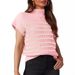Aria Basics Aria Basics 2024 Europan And Amrican Cross-Bordr TEUM Womn's Vst Summr Slvlss High-Nck Slim Fit Stripd Basic_ecoleips.com