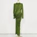 Elegant Retro Style Ruffle Waist-Defining High-Waist Solid Color Round Neck Midi Dress For Women Comfort In Every Move_ecoleips.com
