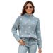 Aria Basics Aria Basics Mao Yu Xue Nier Love Heart European And American Style Women's Sweater 2023 Autumn/Winter New Half-High Collar Loose_ecoleips.com