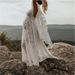Women's Clothing Spring And Summer Pregnant Mom Pregnant Woman Fluffy Swing Lace Dress Long Skirt_ecoleips.com