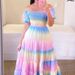 2025 Spr Summer New Cross-Border European And American Dress Artistic French Fresh Print Fashion Women's_ecoleips.com