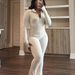 Spring And Summer Cross Border Sports And Leisure Women's Wear Sexy Tight Long Sleeve Micro Flared Two Piece Set_ecoleips.com
