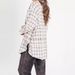 Verve 2025 Women's Autumn Winter New Frayed Lantern Sleeve Loose Plaid Shirt_ecoleips.com