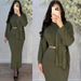 Women's Autumn Knit Sweater Dress Wrap Belted Long Sleeve Tunic Top Slim Fit Stretchy Polyester Spandex Casual Outfit_ecoleips.com