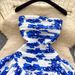 French Vacation Off-Shoulder Ruffle Mini Dress – Stretchy Smocked Waist Flared Skirt With Cascading Hem_ecoleips.com