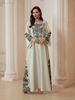 Muslim Women's Long Robe, Printed Embellished Dress, Elegant Evening Gown, Stylish Muslim Fashion, Perfect For Special Occasions_ecoleips.com