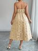 Plus Size Women's Embroidered Jacquard Wedding Guest Dress_ecoleips.com