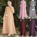 Women's Clothing Muslim Middle Eastern Arabian Long Sleeved Abaya Temperament Dress_ecoleips.com