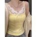 Summer Pure Desire Lace Camisole Chest Pads For Women, Spring Inner Outer Wear, Slimming And Stylish With Adjustable_ecoleips.com