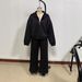 European American Cross-border Women's Fashion Half-zip Pullover Sweatshirt Pants Two-piece Set, Loose Casual Autumn And_ecoleips.com