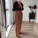 Women’s Solid Color Straight Leg Pants – Classic & Comfortable Casual Trousers (White/Black/Red/Brown, S-XL)_ecoleips.com