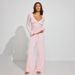 Women's Autumn Solid Color Casual Basic Long Sleeved Top with Snap Buttons And Drawstring Trousers Set European And American Style_ecoleips.com