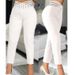 Women's Clothing women's webbing hollow belt temperament commuting high waist casual solid color pencil nine point pants_ecoleips.com