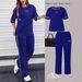 Women's Clothing Spring/Summer Short Sleeved Two Piece Set Casual Multi Color Trendy_ecoleips.com