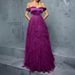 Off-Shoulder Mermaid Evening Dress – Stretch Polyester Formal Gown With Ruffled Hem (XL-4XL, Wine Red, No-Sleeve, High Waist)_ecoleips.com