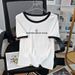Women's Ice Silk Short Sleeve T-Shirt Breathable Cool Top for Spring Summer Autumn Set with Simple Shorts Inner Layer_ecoleips.com