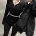 Korean Sports Fashion Slim-fit Short Hooded Sweater New Top Pink Casual Two-piece Jacket For Women_ecoleips.com