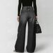 High Waisted Wide Leg Jeans for Women Washed Unique Style with Metal Perforations Summer Export Stock Cross Border Trade_ecoleips.com